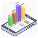 Mobile Analytics Mobile Chart Mobile Data Icon