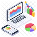Web Analytics Data Visualization Business Reporting アイコン