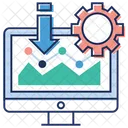 Online Data Management Online Data Processing Data Setting Icon