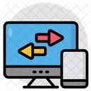 Online Data Transfer Data Exchange Data Transmission Icon