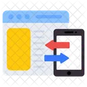 Online Data Transfer Data Exchange Data Share Icon