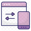 Online Data Transfer Data Transmission Data Exchange Icon