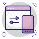 Online Data Transfer Data Transmission Data Exchange Icon
