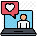 Laptop Video Call Message Icon