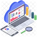 Online Datenanalyse Berichtsanalyse Geschaftsdiagrammanalyse Symbol