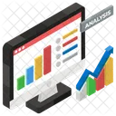 Wachstumsanalyse Marktforschung Online Datenanalyse Symbol