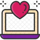 Online Dating Laptop Heart Icon