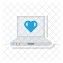 Laptop Liebe Bildschirm Symbol