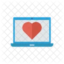 Laptop Heart Romance Icon