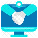 Online Deal Online Contract Online Agreement Icon