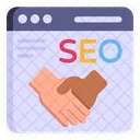 Online Deal Website Deal Handshake Icon