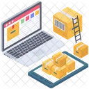 온라인 배송 서비스 물류 서비스 온라인 주문 아이콘