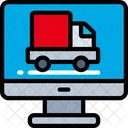 Online Delivery Computer Logistics Icon