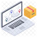 Online Delivery Location Online Logistic Parcel Delivery Location Icon