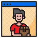 Online Delivery Man  Icon