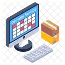 Online Delivery Service Electronic Delivery Online Logistic Icon