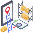 온라인 배송 서비스 물류 서비스 온라인 주문 아이콘