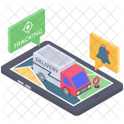 Online Delivery Tracking  Icon