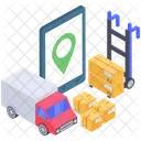 Online Delivery Tracking Parcel Tracking Order Tracking Icon