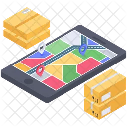 Online Delivery Tracking  Icon