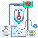 응급 서비스 온라인 의료 의료 서비스 아이콘