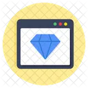 Online Diamant Juwel Kohlenstoffkristall Icon