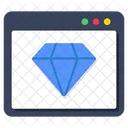 Online Diamant Juwel Kohlenstoffkristall Icon