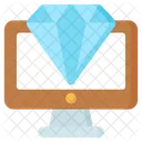 Online Diamond Online Crystal Online Jewelry Icon