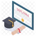 Online Diploma Online Certification Online File Icon