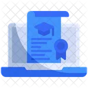 Online Diploma Certificate  Icon