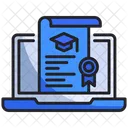 Online Diploma Certificate Online Diploma Icon