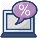 Online Discount Shopping Discount Ecommerce Icon