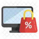 Shopping Discount Internet Shopping Online Discount Icon