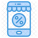 Online Discount Smartphone Shop Icon