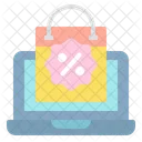 Online Discount Bag Online Shopping Offer Online Shopping Sale Icon