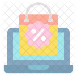 Online Discount Bag  Icon