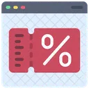 Online Discount Coupon  Icon