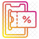 Online Discount Coupon Mobile Discount Coupon Smartphone Icon