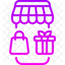 Online Shopping Commerce And Shopping Mobile Phone Icon