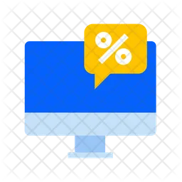 Online Discount Message  Icon