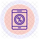 Online Discounts Line Icon Icon