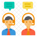 Online Discussion Support Meeting Icon