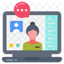 Online Discussion Virtual Discussion Online Chat Icon