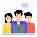 Online Discussion Colleagues Talking People Talking Icon