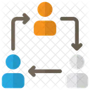 Online-Diskussionssynchronisierung  Symbol