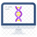 온라인 DNA 디옥시리보핵산 DNA 가닥 아이콘