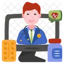 Online Doctor Online Physician Surgeon Icon