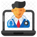 Online Doctor Online Physician Online Surgeon 아이콘
