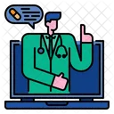 Online Doctor Online Healthcare Online Consultation Icon
