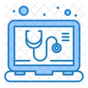 Online Doctor Online Check Stethoscope Icon